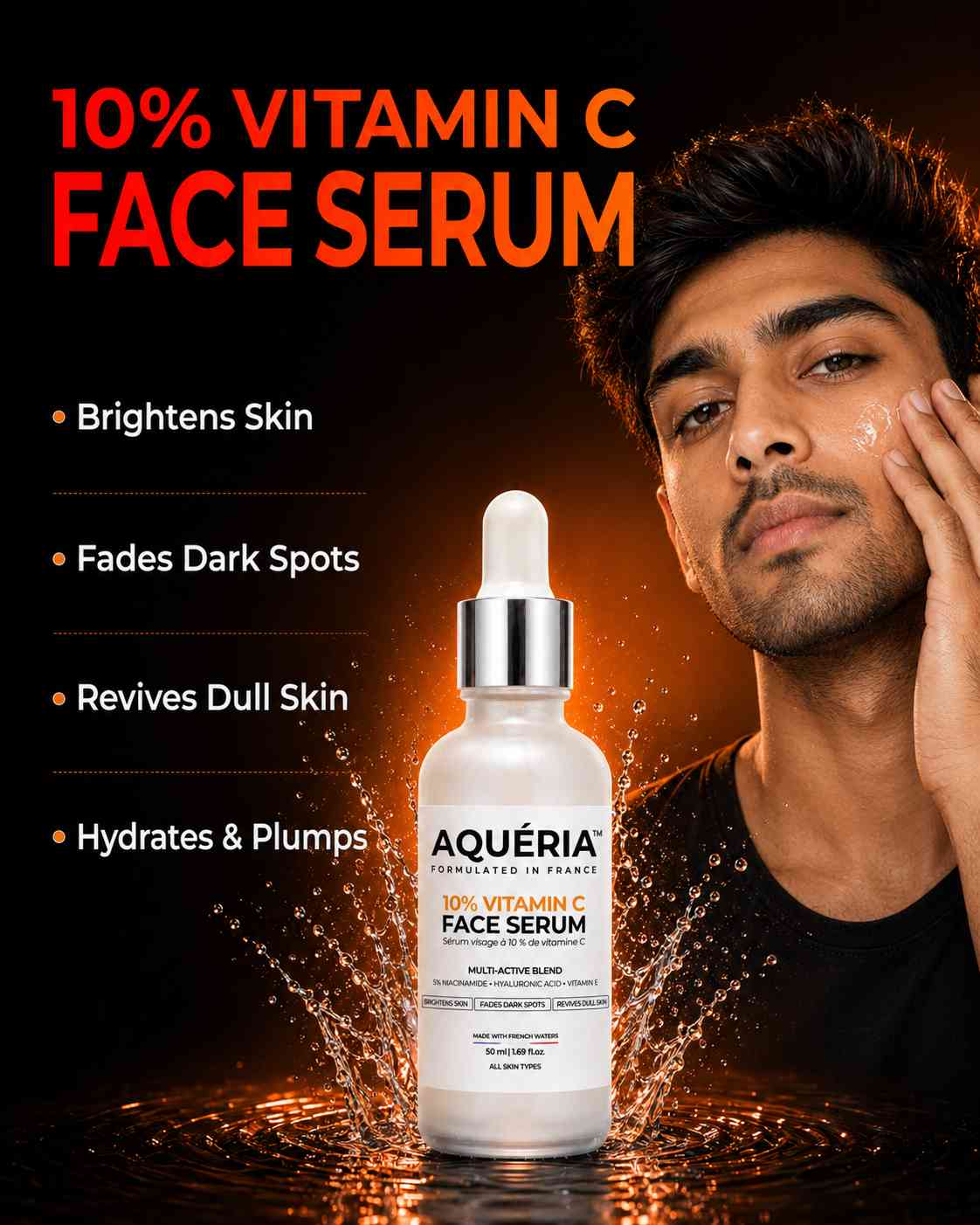 De-Tan Brightening Vitamin C Face Serum (50ML)