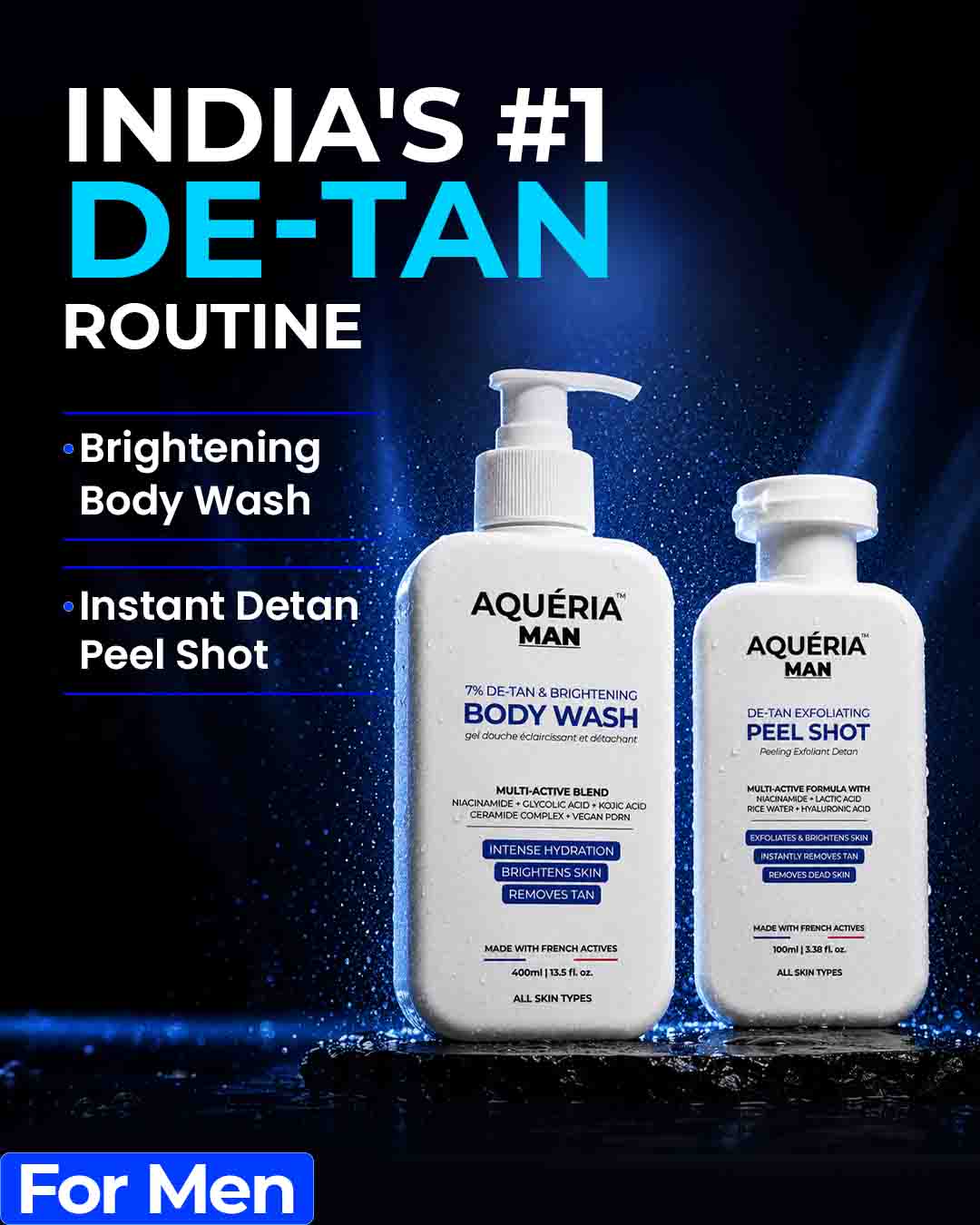 De-Tan Brightening Body Wash + FREE Instant De-Tan Peel Shot