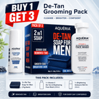 De-Tan Soap for Men (Pack of 3) + De- Tan Face Wash (200ml) + Roll on Fresh