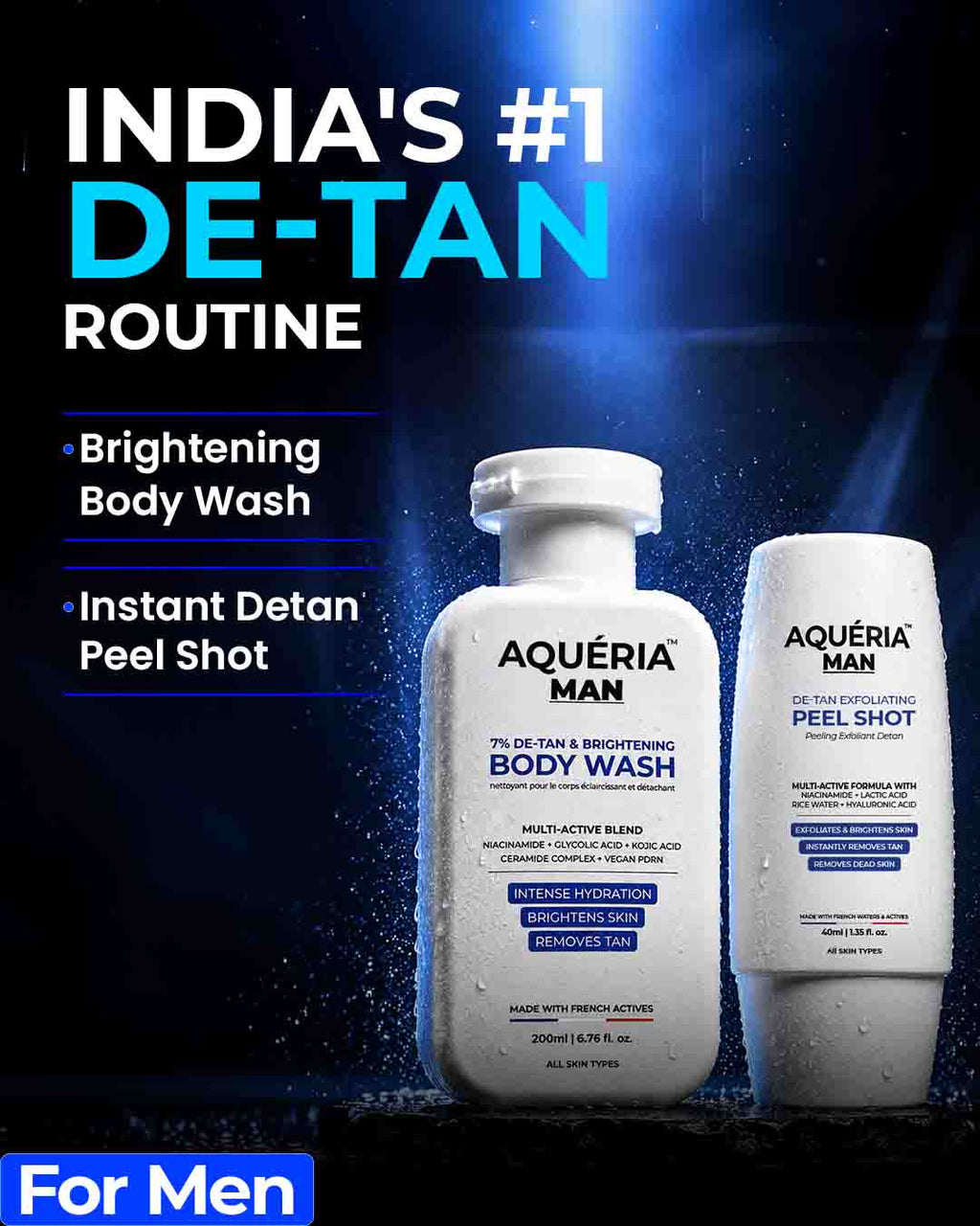 De-Tan Brightening Body Wash + FREE Instant De-Tan Peel Shot