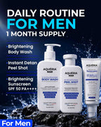 De-Tan Brightening Body Wash + FREE Instant De-Tan Peel Shot + Underarm Roll On