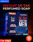 De-Tan Soap for Men Pack of 3 + Free Underarm Roll on