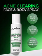 Body Acne Spray with Salicylic Acid, Benzoyl Peroxide & Zinc PCA | For Back & Body Breakouts | Fast-Drying 360° Spray