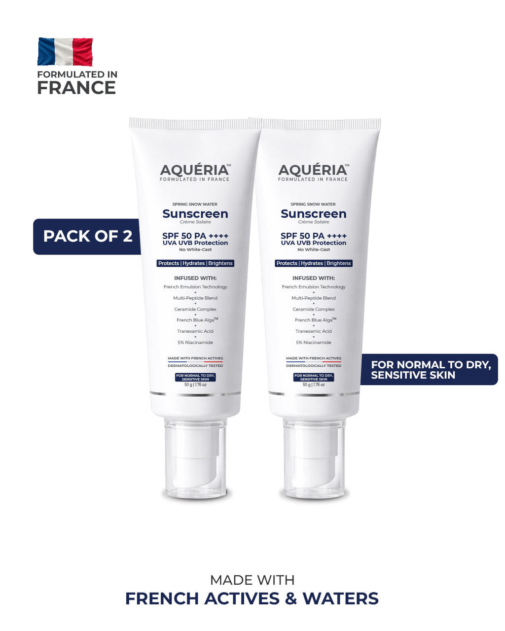Brightening French Sunscreen SPF 50 PA++++ In Vivo Tested