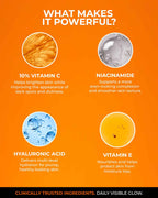 4 Products Brightening Vitamin C Combo for Men - Face Wash + Lip Balm + Brightening Roll-On + Sunscreen
