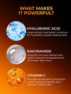 3-in-1 Super Bright Detan Sunscreen SPF 50 PA++++ with Niacinamide, Hyaluronic Acid & Vitamin C | Serum + Moisturizer + Sunscreen