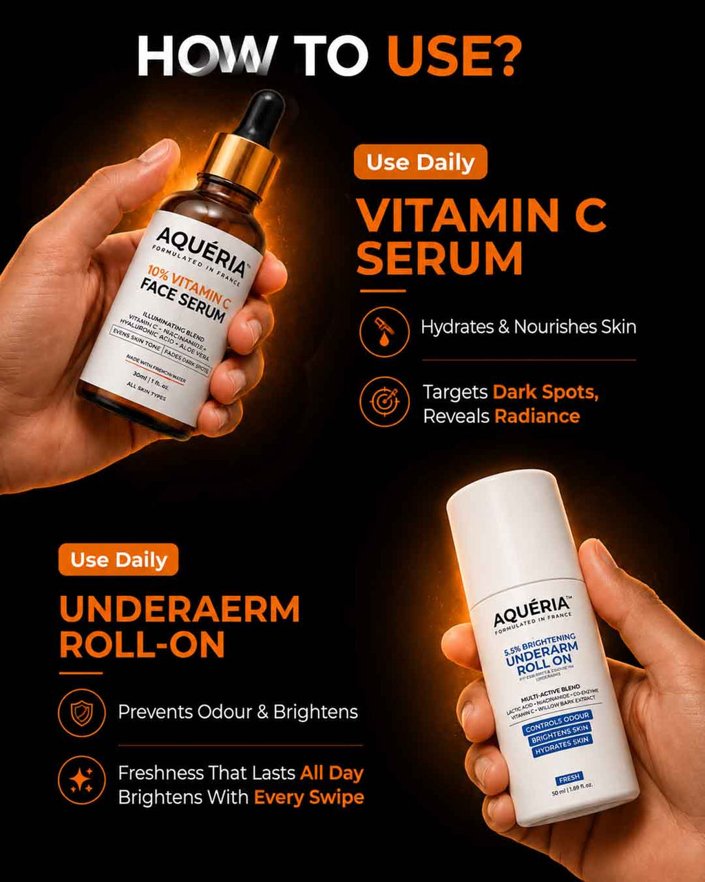 Bestselling Vitamin C Combo - 10% Serum + Moisturizer + Face wash + FREE Roll on