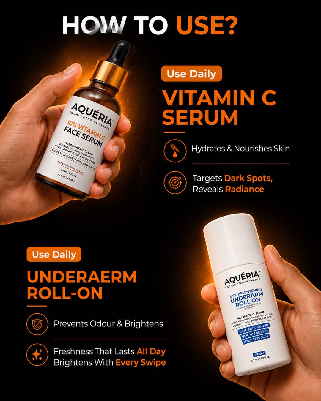 Bestselling Vitamin C Combo - 10% Serum + Moisturizer + Face wash + FREE Roll on
