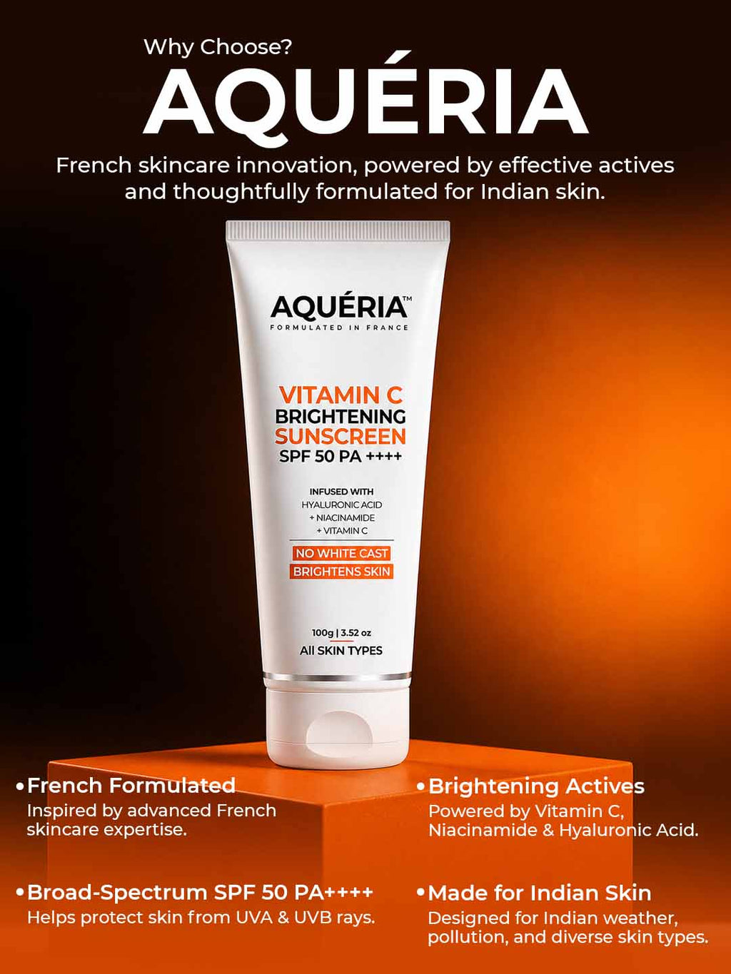 3-in-1 Super Bright Detan Sunscreen SPF 50 PA++++ with Niacinamide, Hyaluronic Acid & Vitamin C | Serum + Moisturizer + Sunscreen