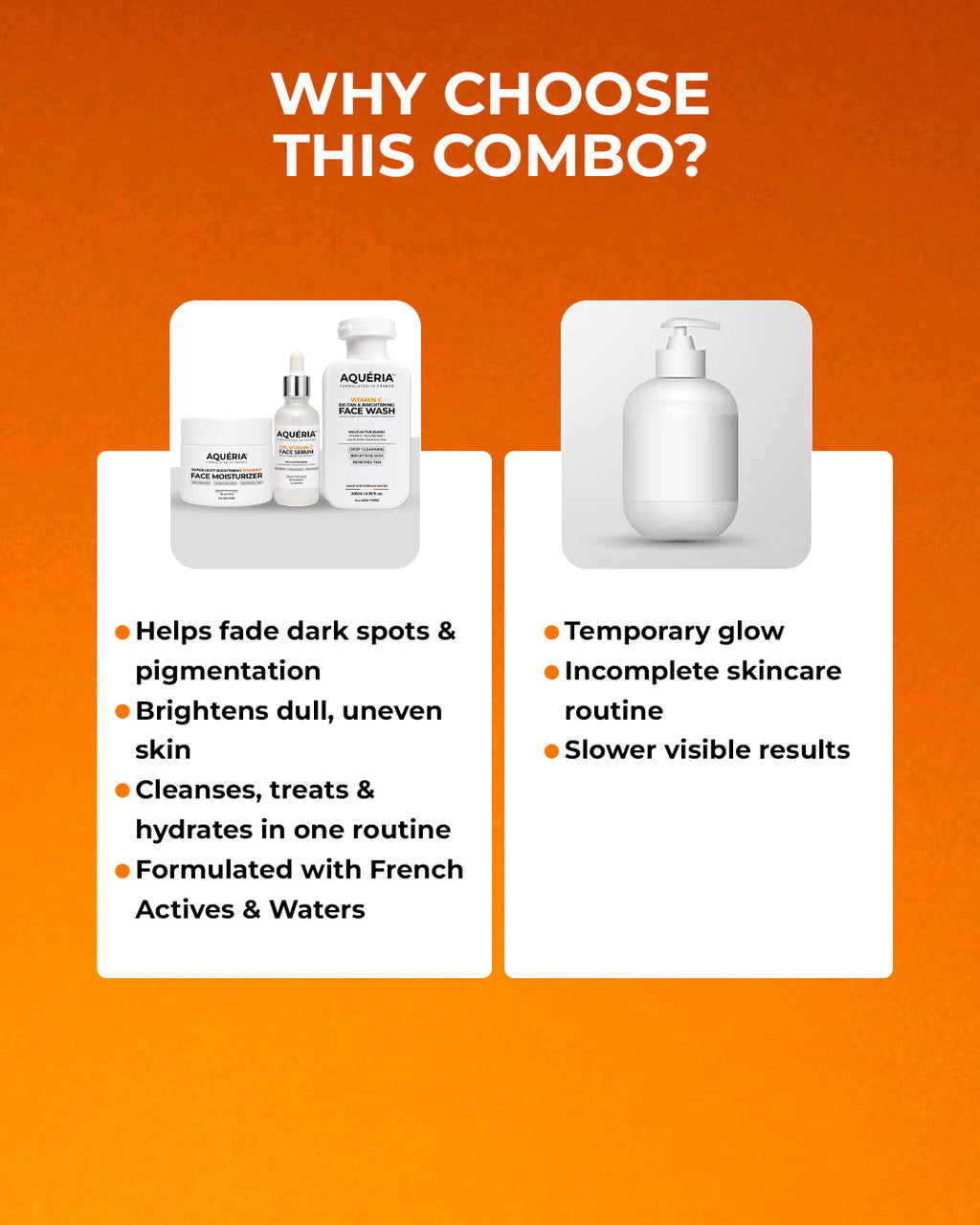Bestselling Vitamin C Combo - 10% Vitamin C Serum + Vitaminc C Moisturizer + Vitamin C Face wash