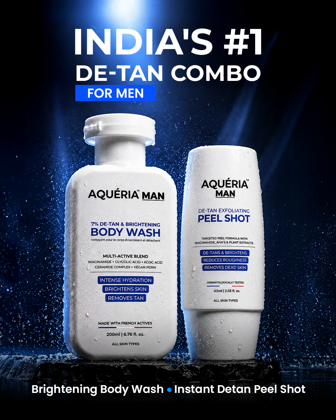 De-Tan Brightening Body Wash + FREE Instant De-Tan Peel Shot