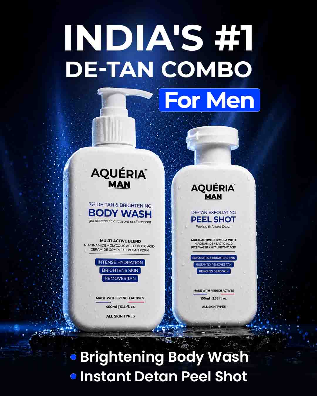 De-Tan Brightening Body Wash + FREE Instant De-Tan Peel Shot