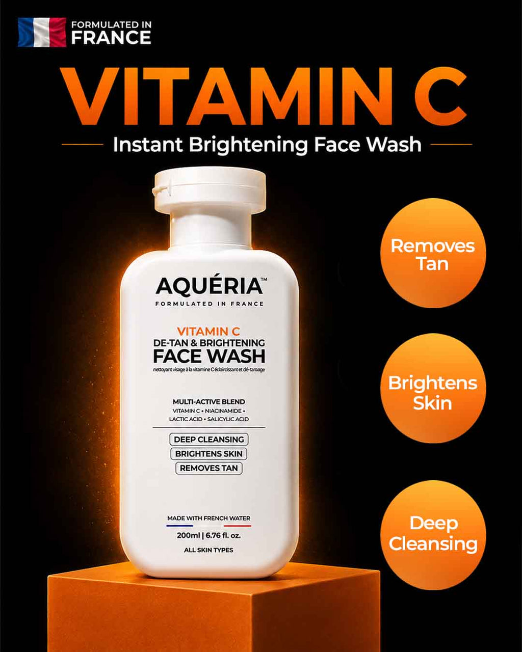 De-Tan Brightening Vitamin C Face Wash (200ML)