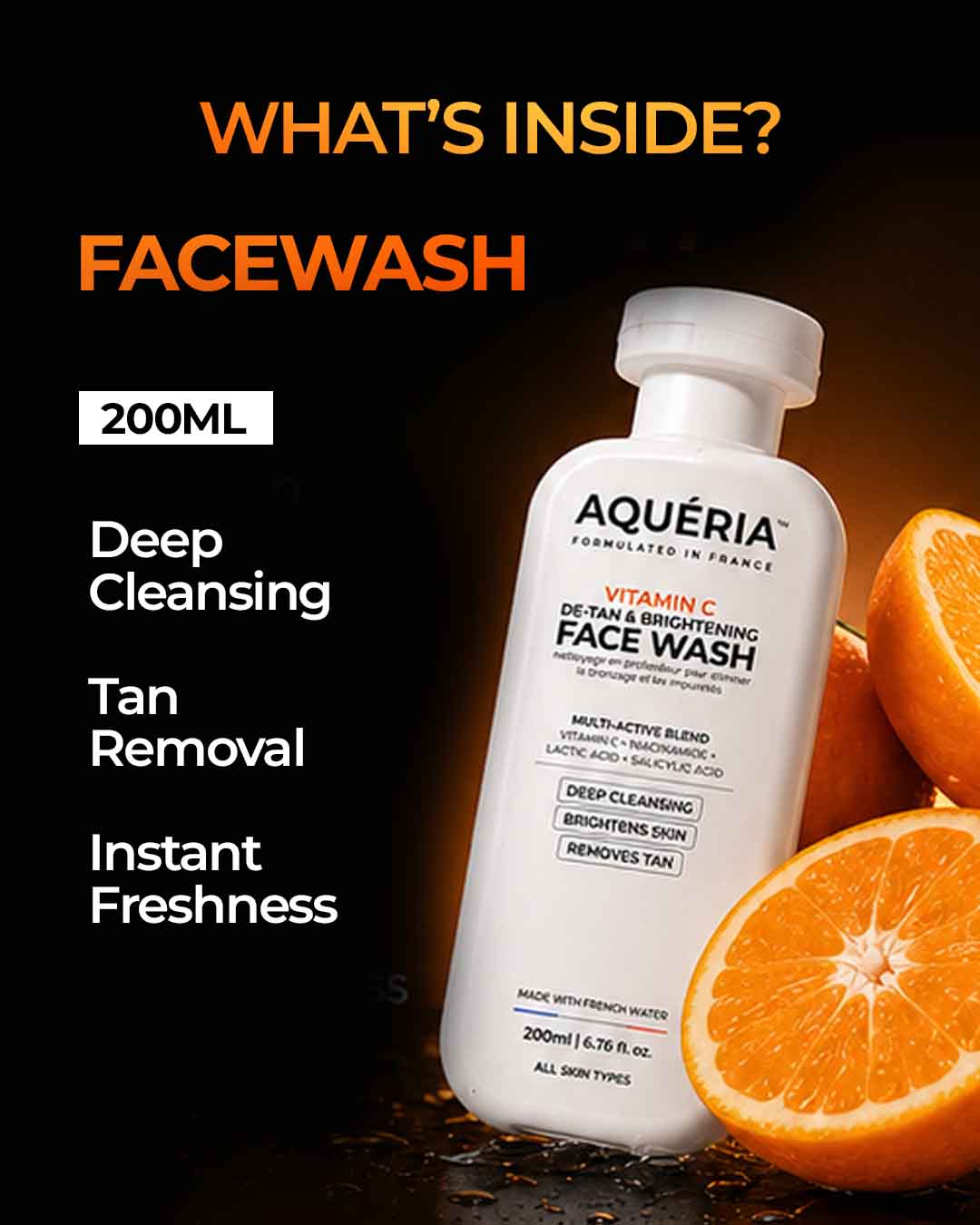 De-Tan Brightening Vitamin C Face Wash (200ML)