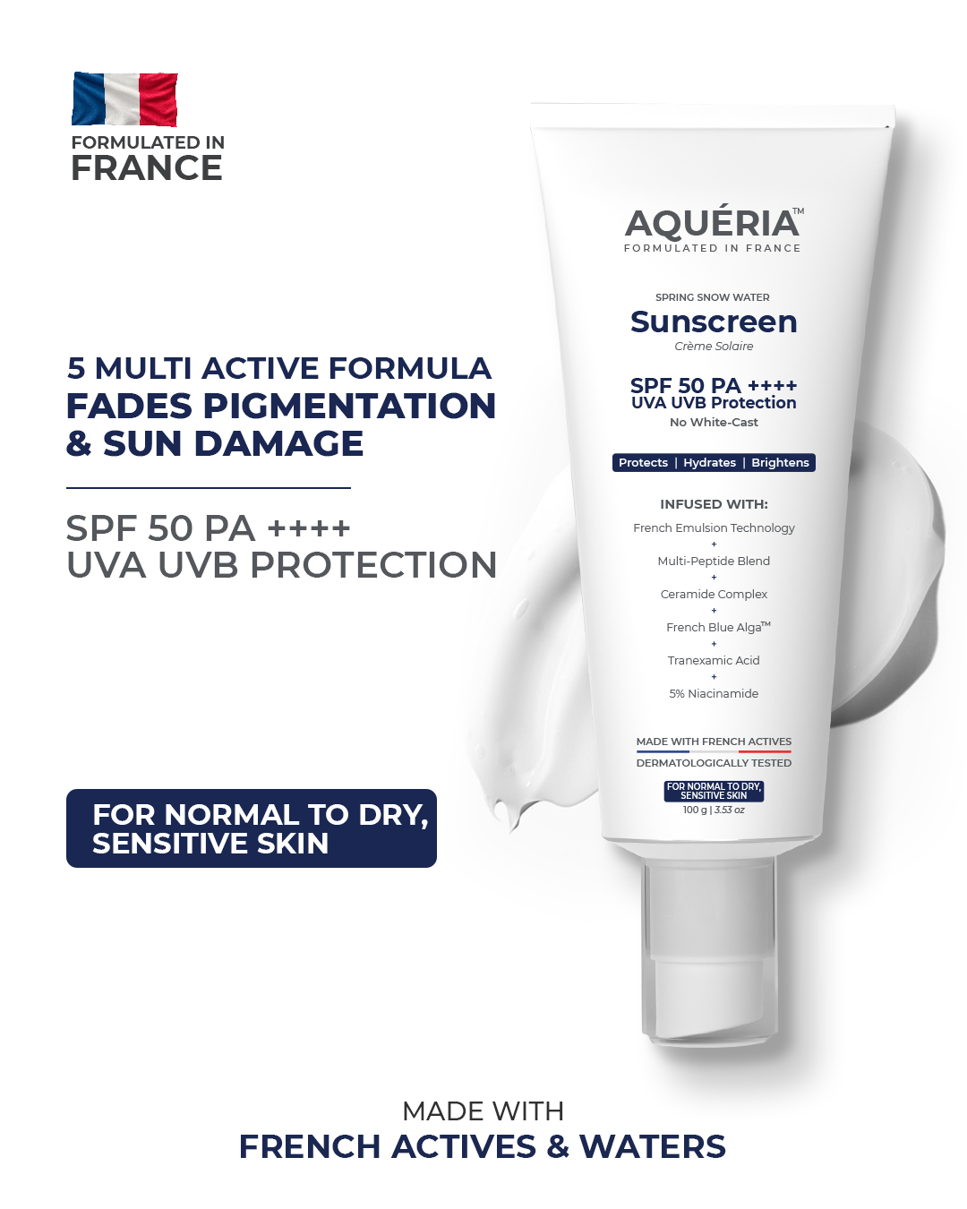 Brightening French Sunscreen SPF 50 PA++++ In Vivo Tested