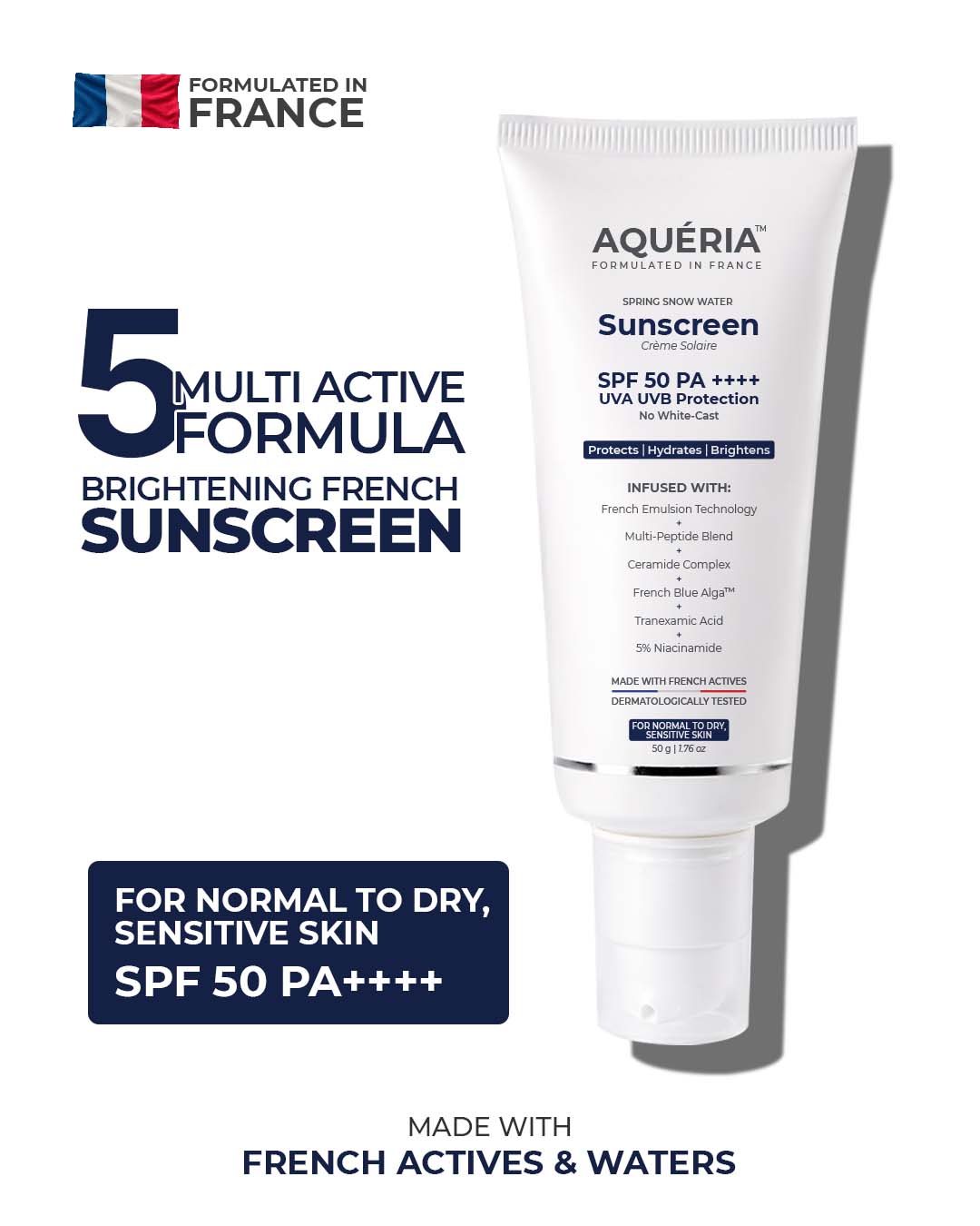 Brightening French Sunscreen SPF 50 PA++++ In Vivo Tested