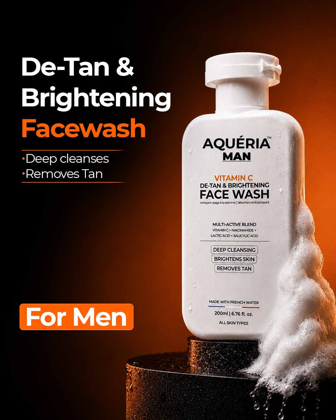De-Tan Brightening Vitamin C Face Wash (200ML)