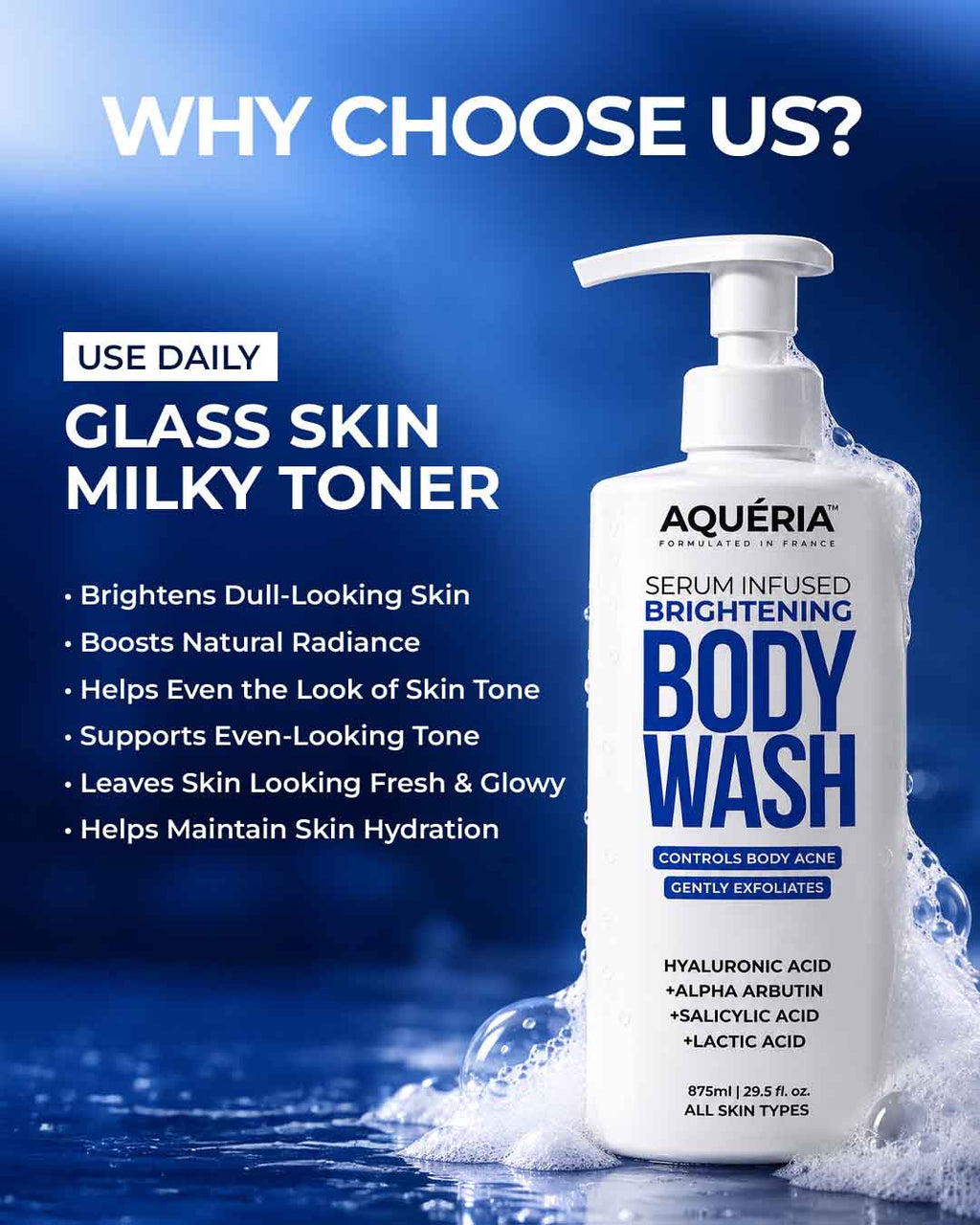 3-in-1 Perfumed Hydrating Serum Body Wash with Hyaluronic Acid, Niacinamide & Vitamin E | Gentle Daily Cleanse