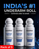 Pack of 3 Odor & Sweat Control Underarm Roll on Fresh Fragrance For Men
