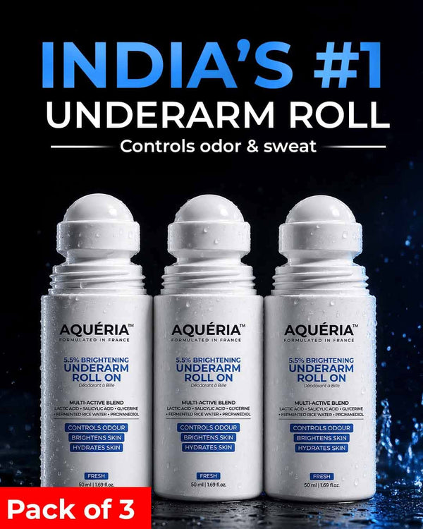 Pack of 3 Odor & Sweat Control Underarm Roll on Fresh Fragrance For Men